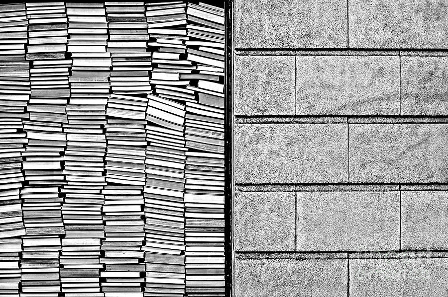 Abstract Image Of Stacked Books Photograph