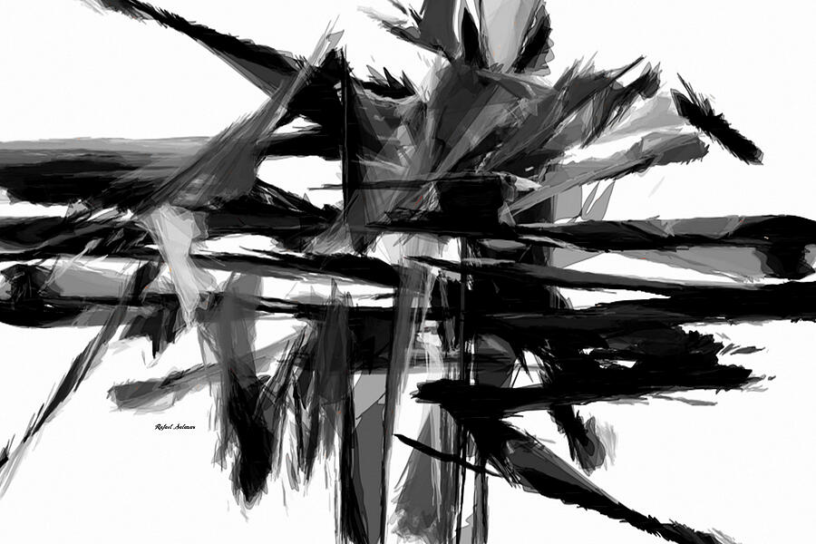 Abstract in Black and White 0722 Digital Art by Rafael Salazar