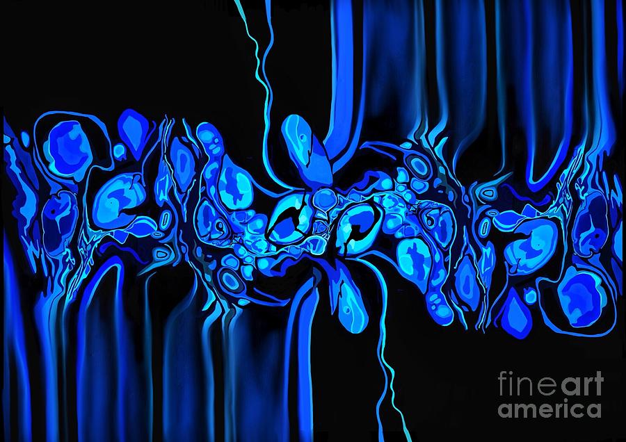 Abstract in Blue 3 Digital Art by Diana Rajala