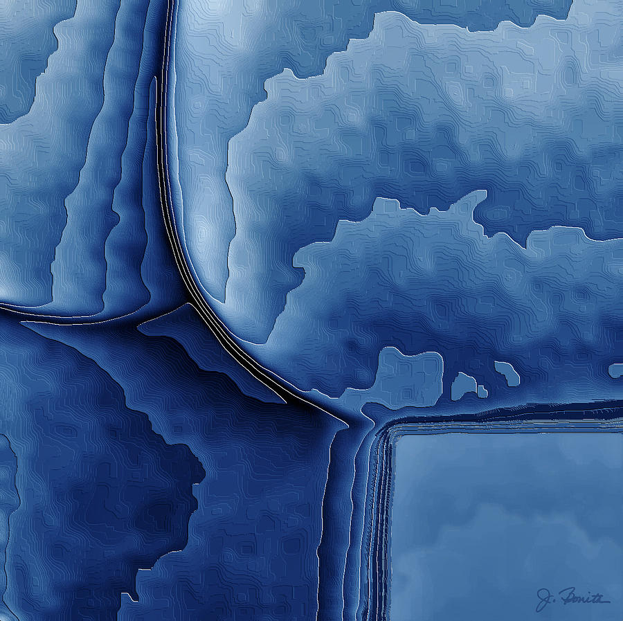 Abstract in Blue Digital Art by Joe Bonita