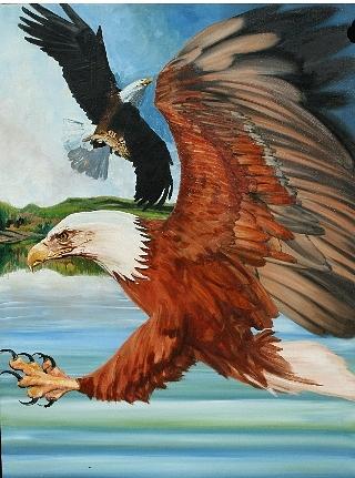 Abstract in Eagles Painting by Emil F Major | Fine Art America