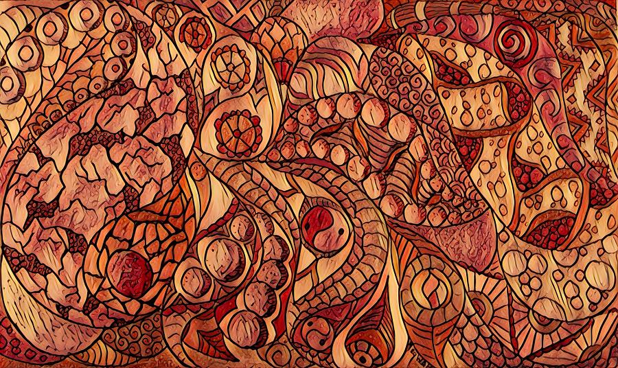 Abstract in fall colors Digital Art by Megan Walsh