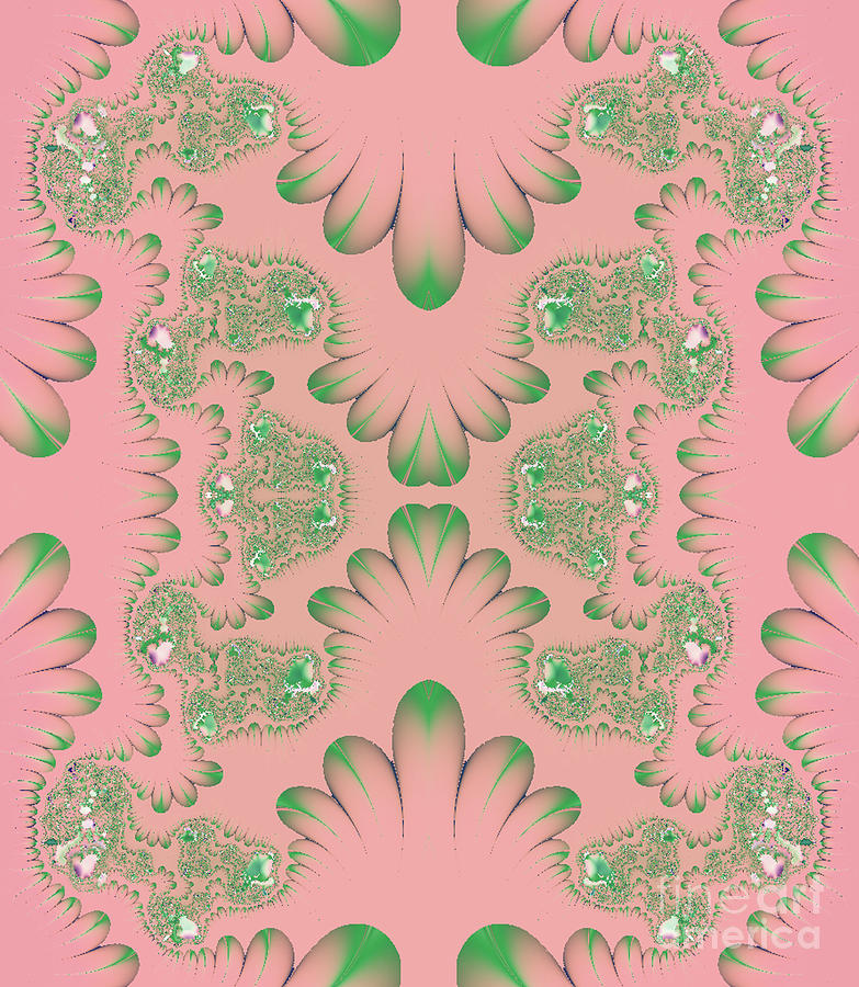 Abstract in Pink and Green Digital Art by Linda Phelps