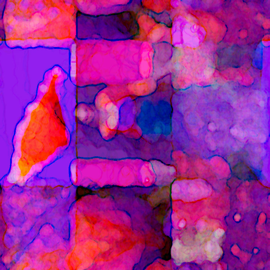 Abstract in Purples Digital Art by Susan Lafleur