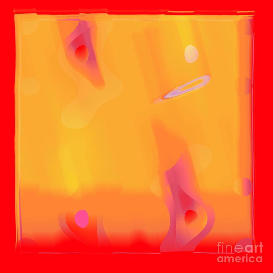 Abstract in Yellow and Red Digital Art by Mary Machare