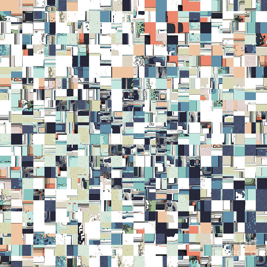 Abstract Jumbled Mosaic Digital Art by Phil Perkins