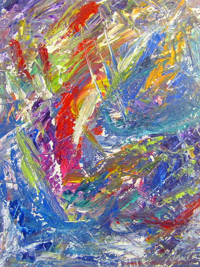 Abstract Jungle 12 Painting by Anita Burgermeister