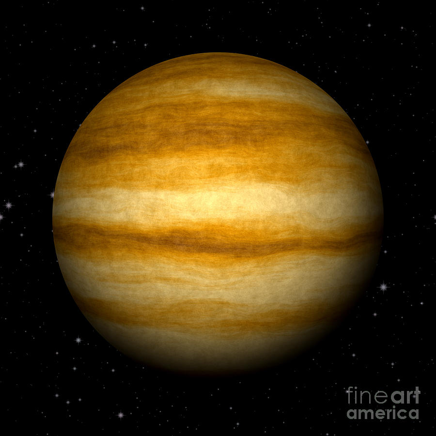Jupiter Digital Art - Abstract Jupiter by Miroslav Nemecek