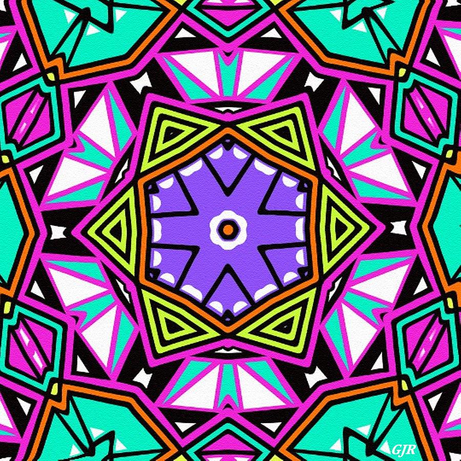 Abstract Kaleidoscope - Mandala Catus 1 No.1  L A S Digital Art