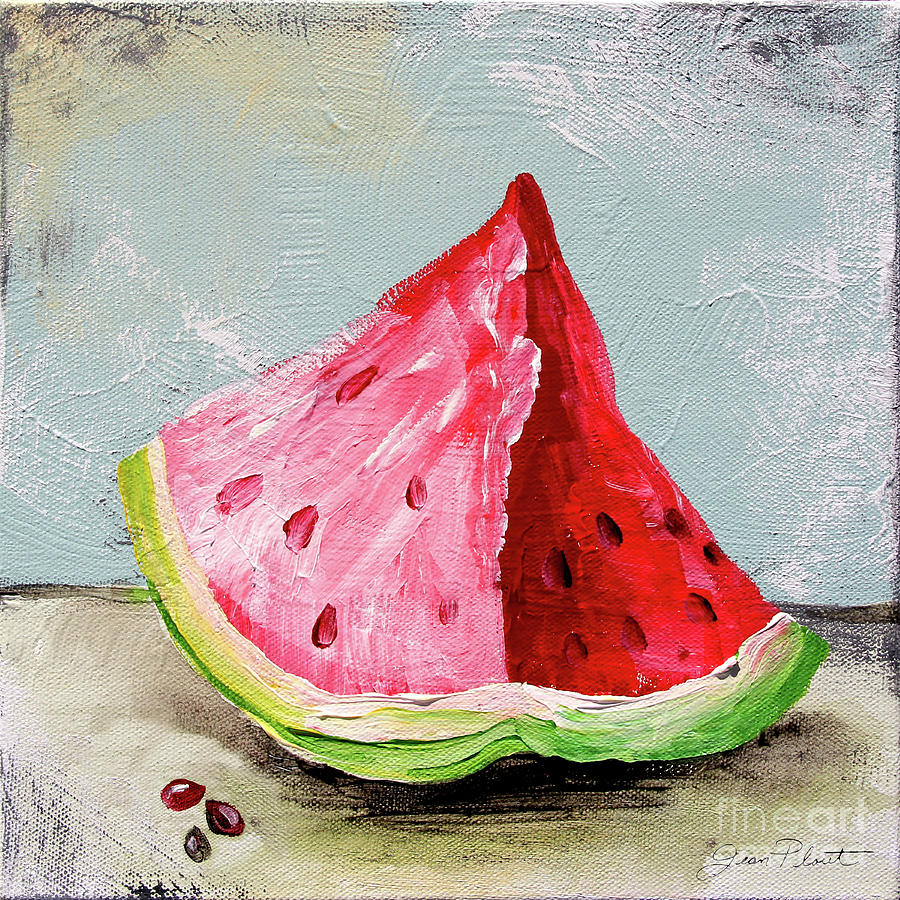 Abstract Kitchen Fruit 3 Painting by Jean Plout