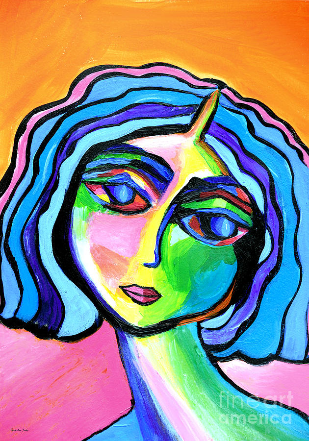 Abstract Lady A32916 Painting by Mas Art Studio