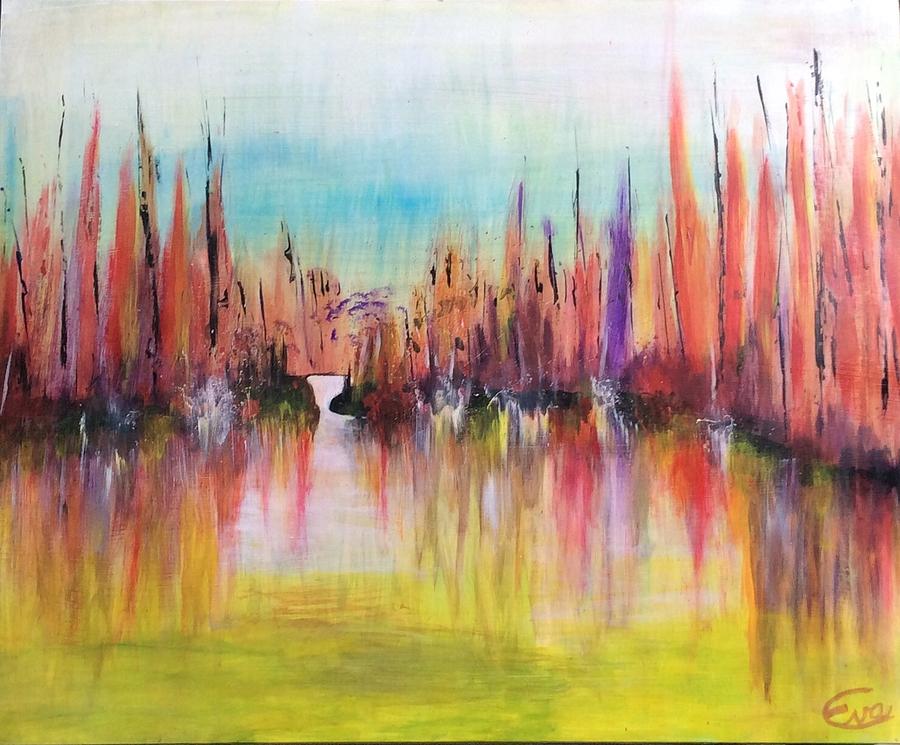 Abstract landscape Painting by Eva-marie Hambley