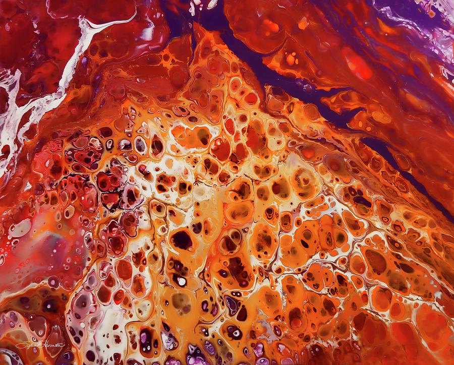 Abstract Lava Veins I Painting by Sylvia Thornton