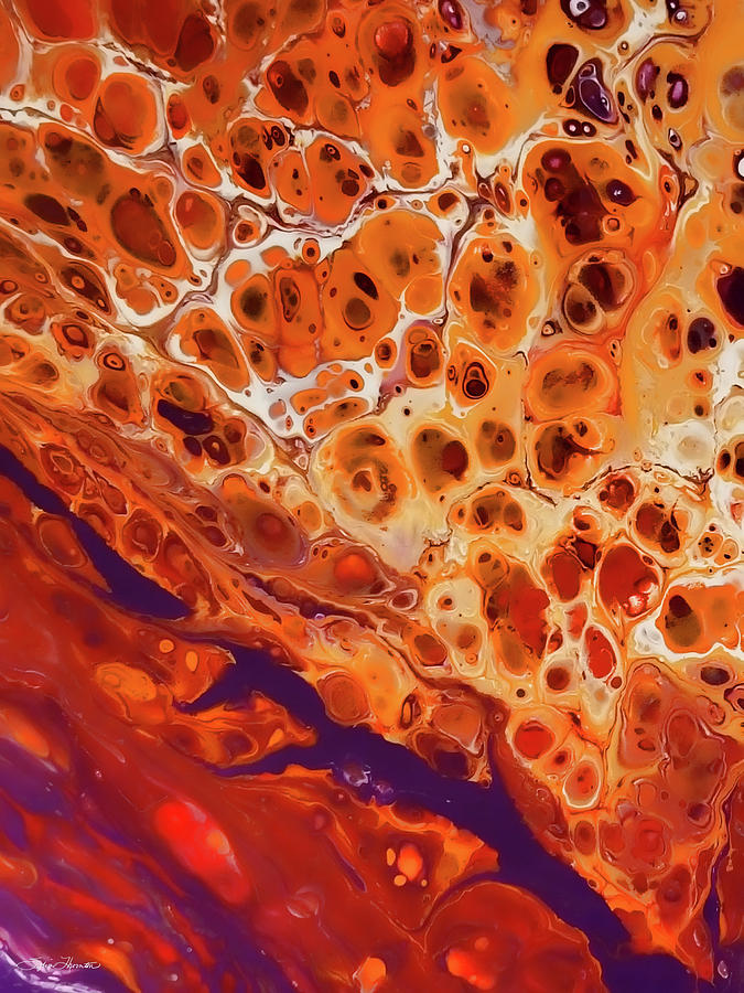 Abstract Lava Veins II Painting by Sylvia Thornton