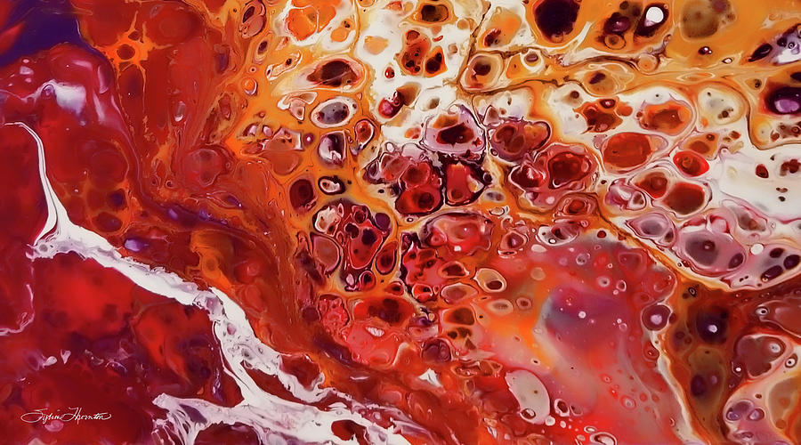 Abstract Lava Veins III Painting by Sylvia Thornton