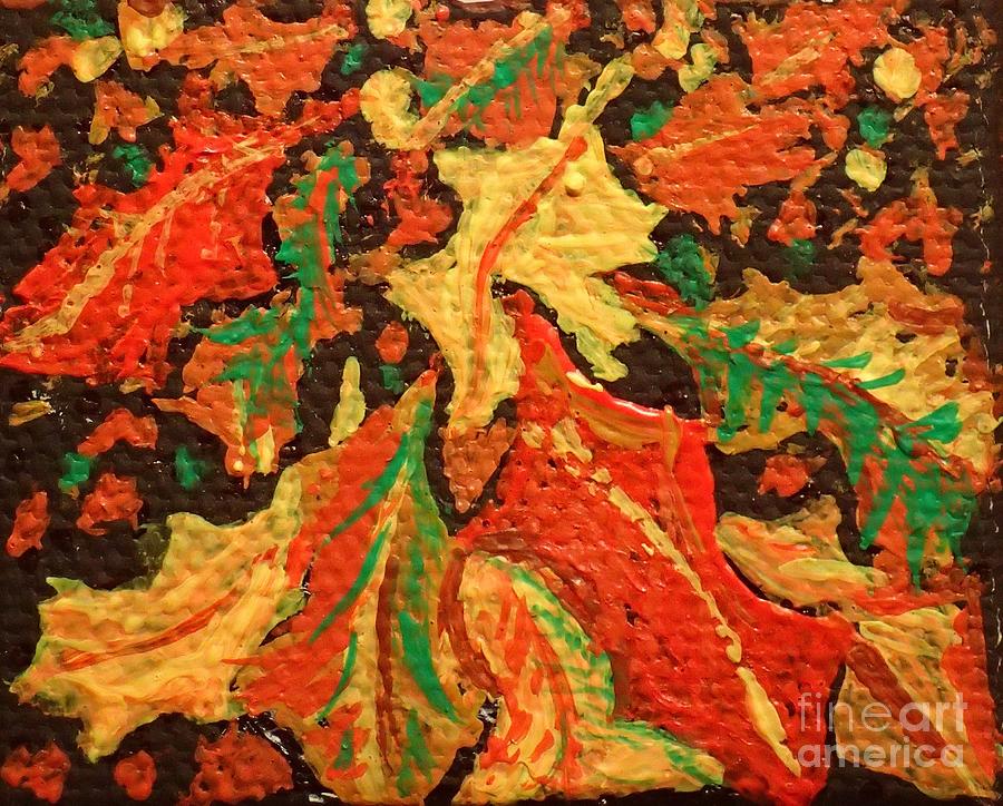Abstract Leaves Painting by Christina Verdgeline
