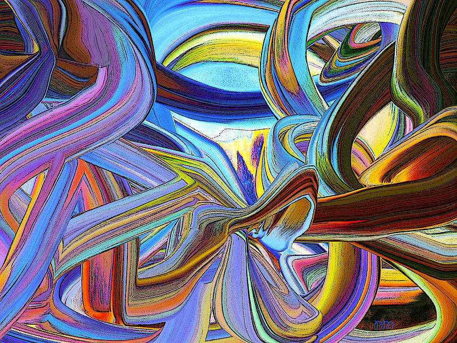 Abstract Line 55 Digital Art by Phillip Mossbarger