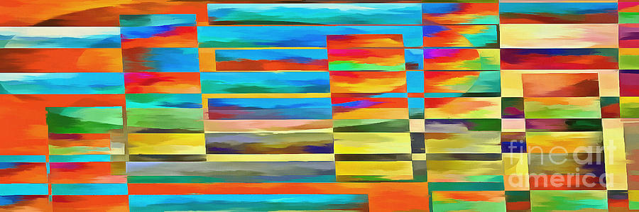 Abstract Painting - Abstract Lines and Shapes 2 by Edward Fielding