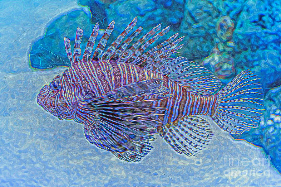 Abstract Lionfish Digital Art