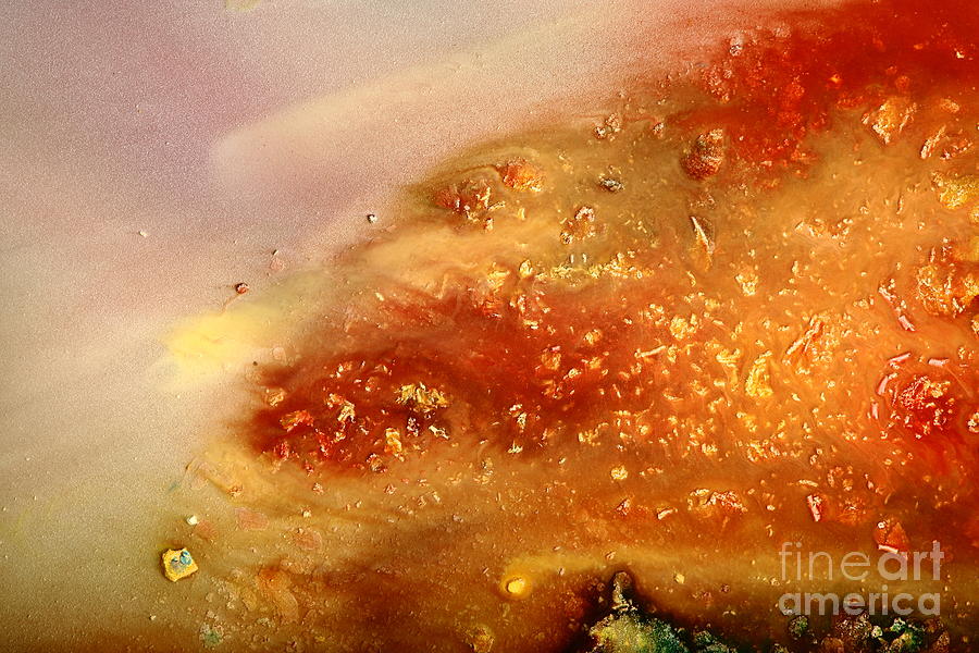 Abstract Painting - Abstract Liquid Art Fluid Red Painting Science of Dust by Serg Wiaderny