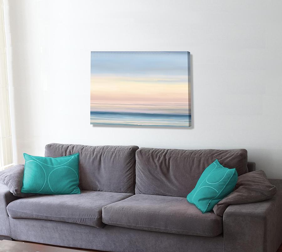 Abstract Long Pink Sunset on the wall Digital Art by Stephen Jorgensen ...