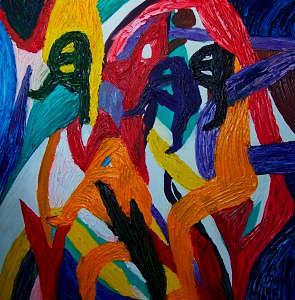 Abstract Man Painting by Ira Stark Abstract Man Painting by Ira Stark