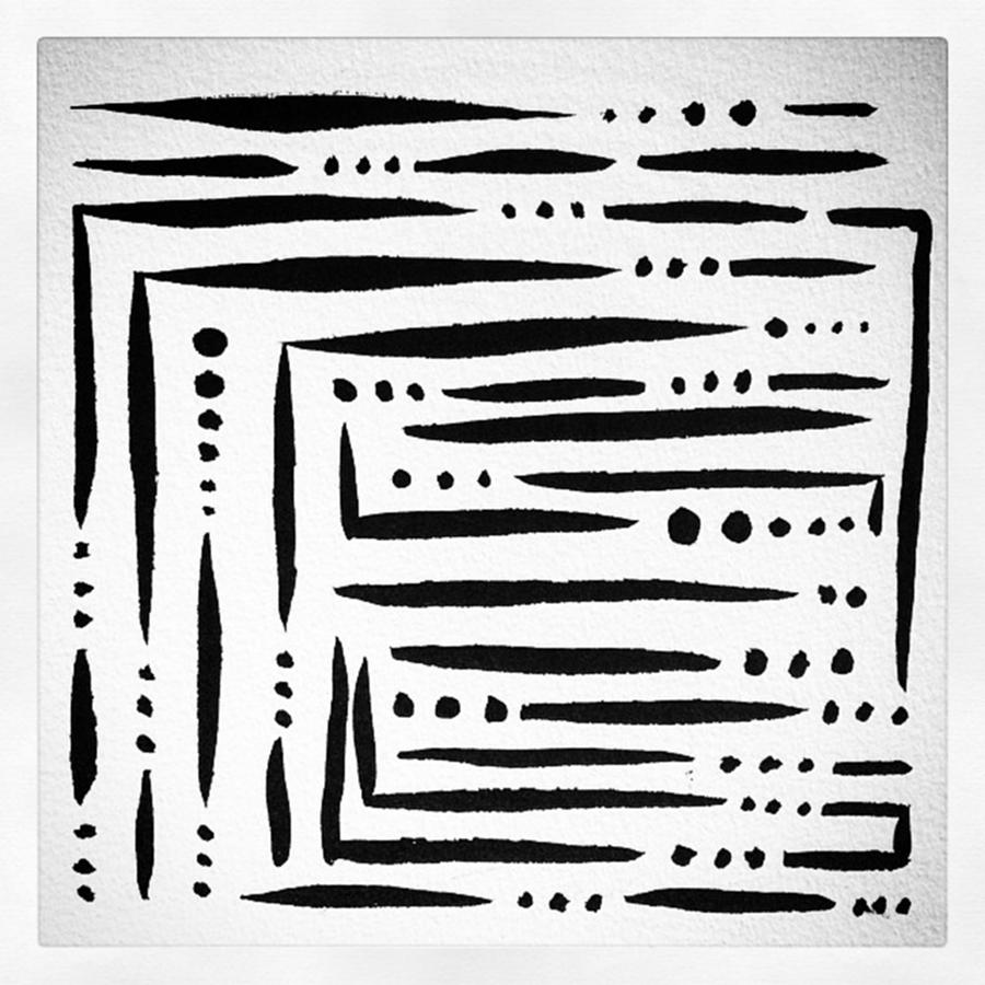 Abstract Photograph - Abstract Maze - Brush Pen And Ink by Crystaleyezed Fine Arts