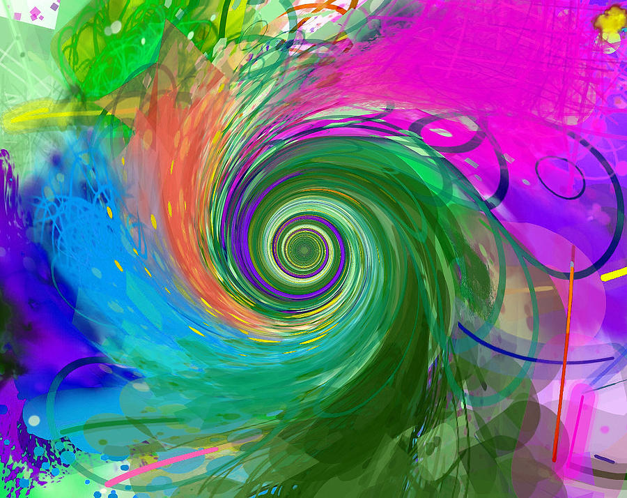 Abstract Mess Swirls Digital Art by Yury Malkov
