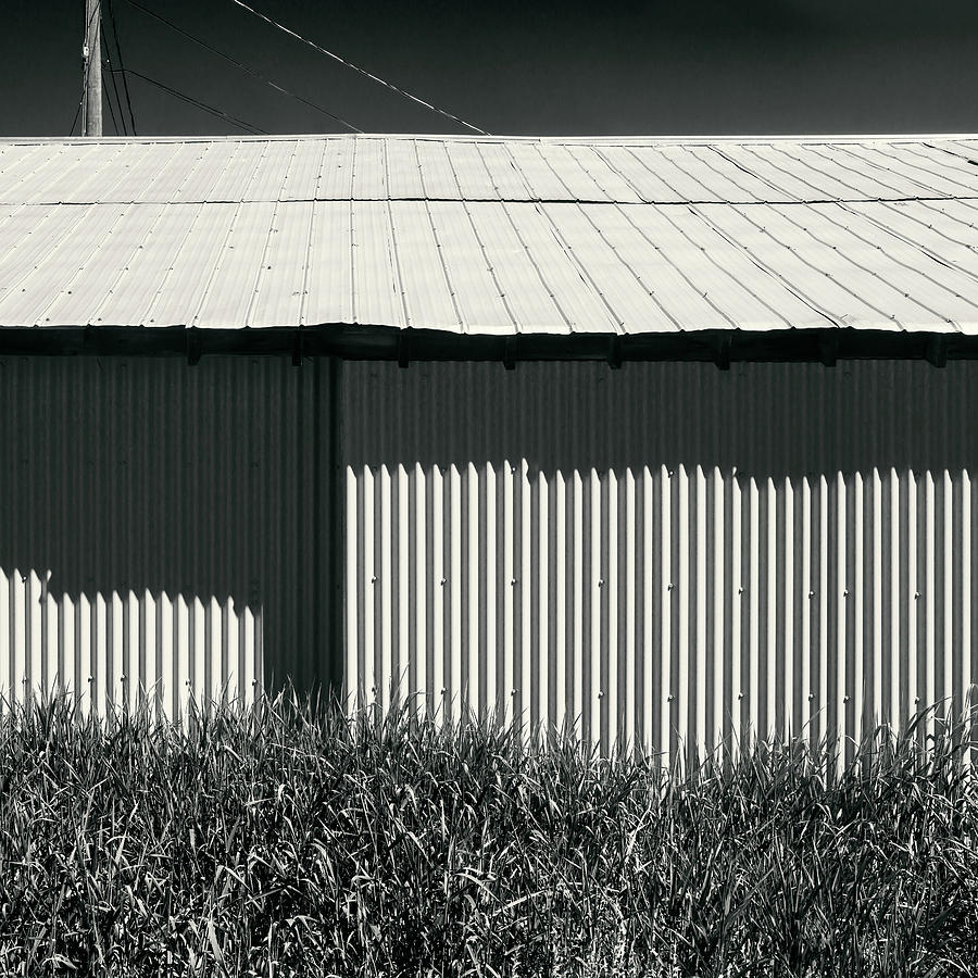 Abstract metal shed and grass Photograph by Peter V Quenter