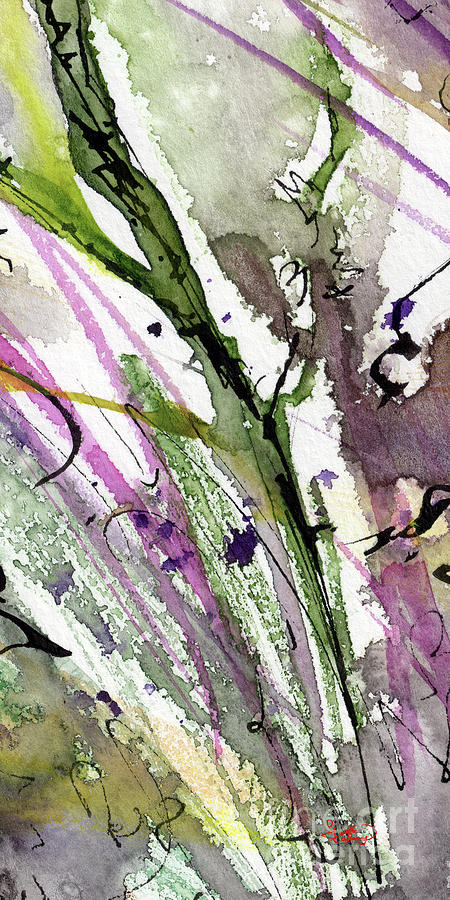 Abstract Modern Organic Watercolor and Ink 1 Painting by Ginette Callaway