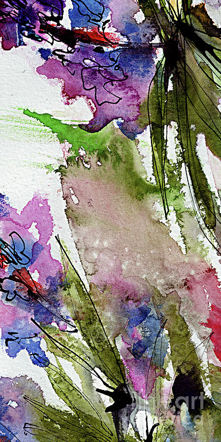 Nature Painting - Abstract Modern Organic Watercolor and Ink 8 by Ginette Callaway