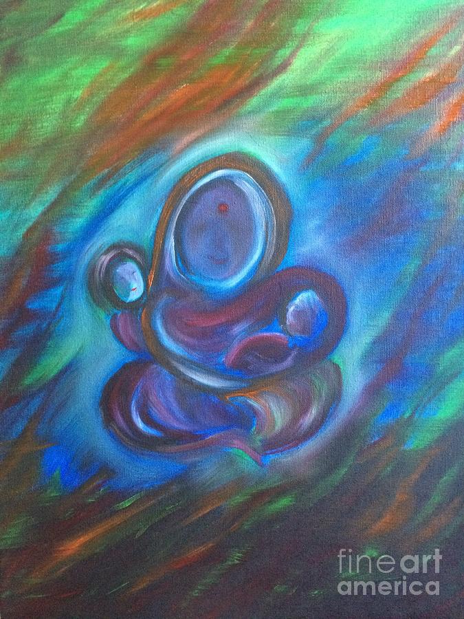 Abstract Mother Painting by Brindha Naveen