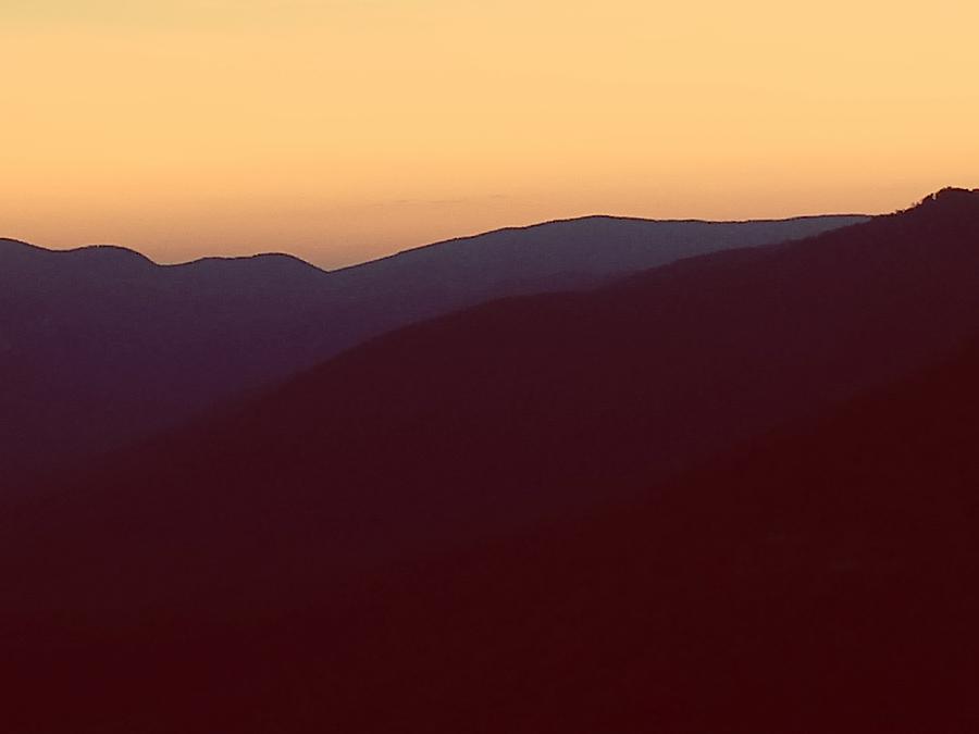 Abstract Mountain Sunset Photograph by Kathy Barney