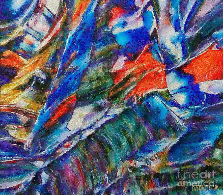 abstract mountains II Mixed Media by Dragica  Micki Fortuna