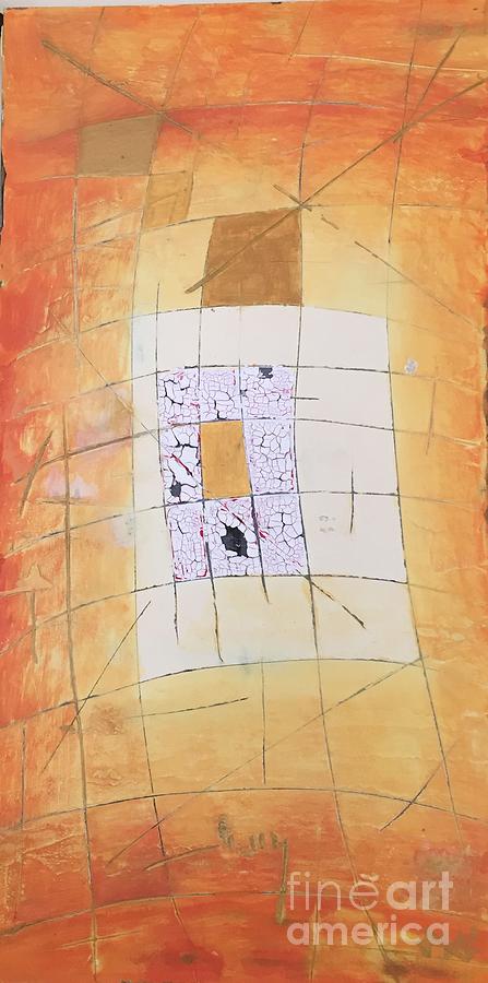 Abstract Mosaic In Orange Painting