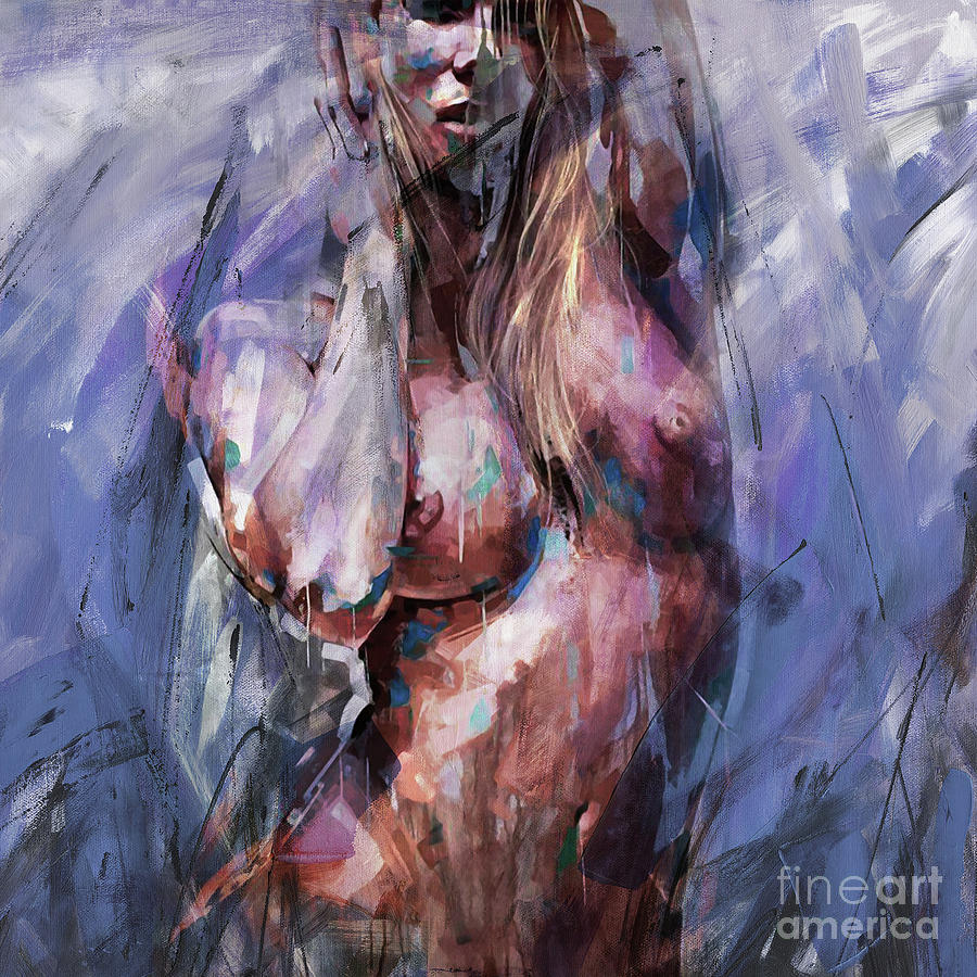 abstract Nude woman 01 Painting by Gull G