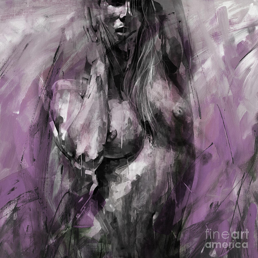 abstract Nude Woman Painting by Gull G