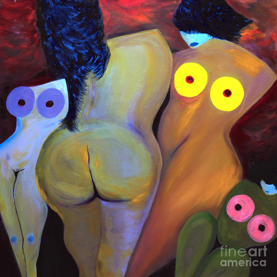Abstract Nudes Painting by Annette Lewis