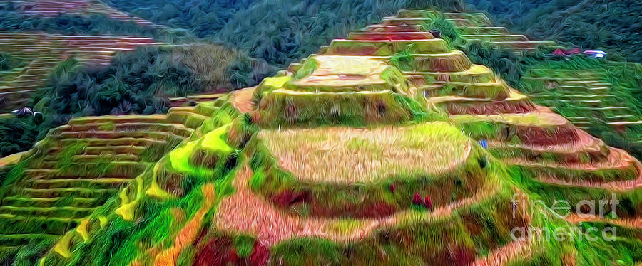 Banaue Rice Terraces 2 Mixed Media by Edward Rigor | Fine Art America