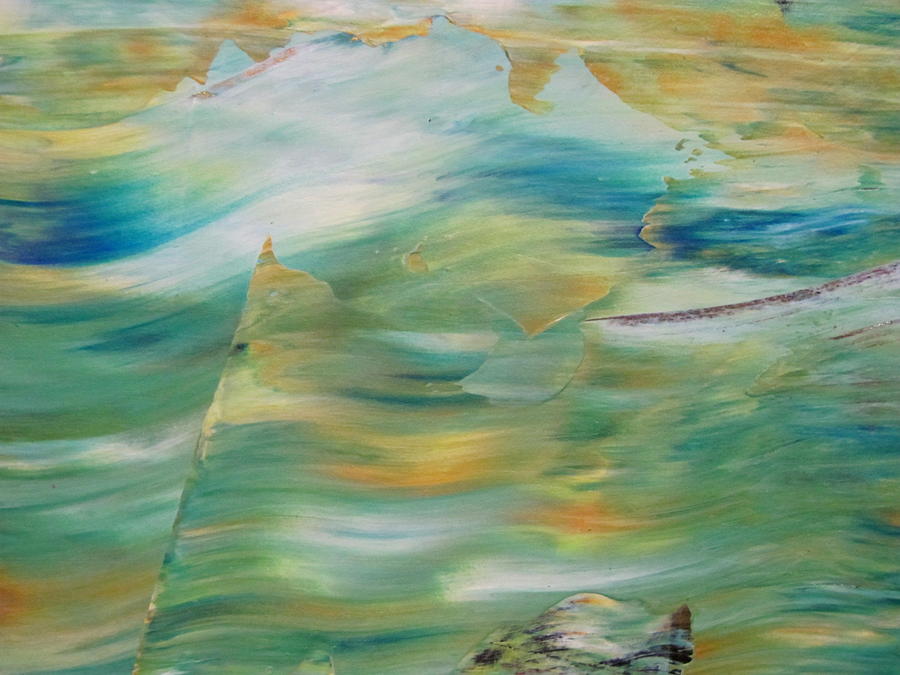 Abstract Ocean close up 5 Painting by Anita Burgermeister