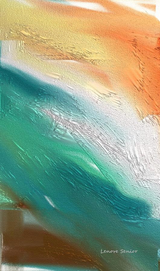 Abstract - Ocean Sunset Painting by Lenore Senior