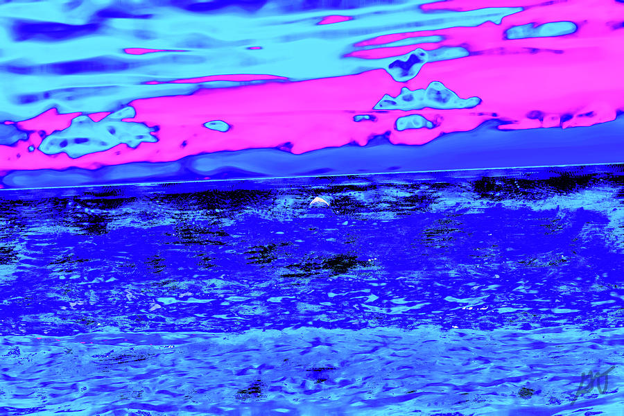 Abstract Ocean With Pink Sky Photograph
