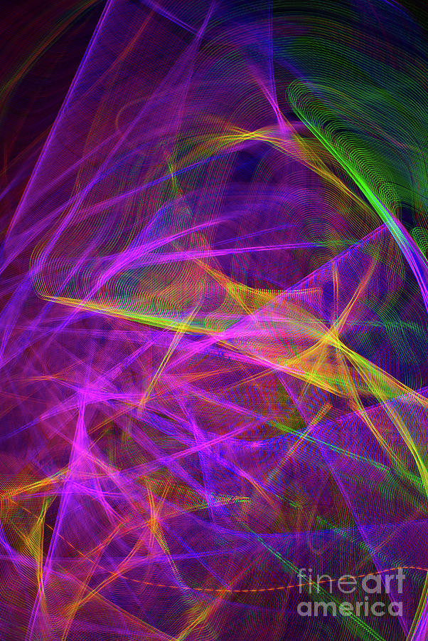 Abstract of colorful light in motion Photograph by Anthony Totah