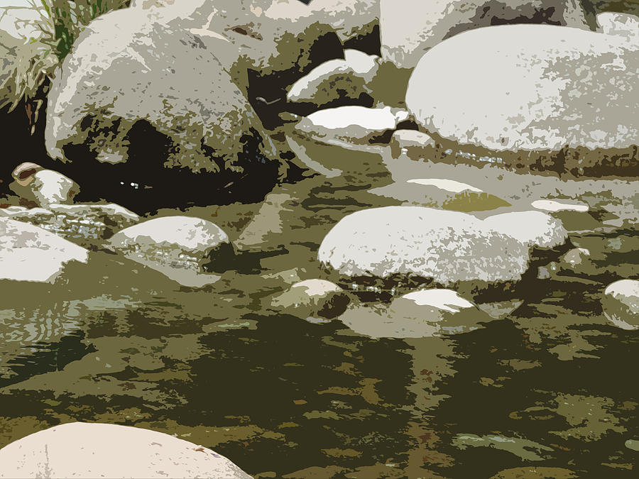 Abstract Of Merced River 2 Digital Art by Eric Forster
