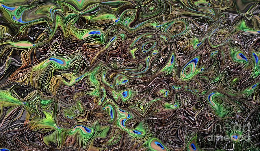 Abstract of Peacock Feathers II Photograph by Jim Fitzpatrick