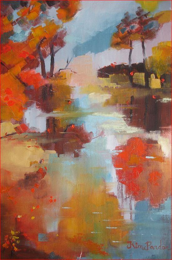 Abstract of wild Auge river  Painting by Kim PARDON