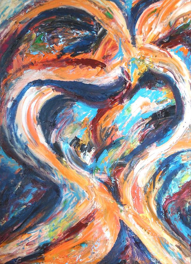 Abstract Painting - Abstract of Womb by Esther Newman-Cohen