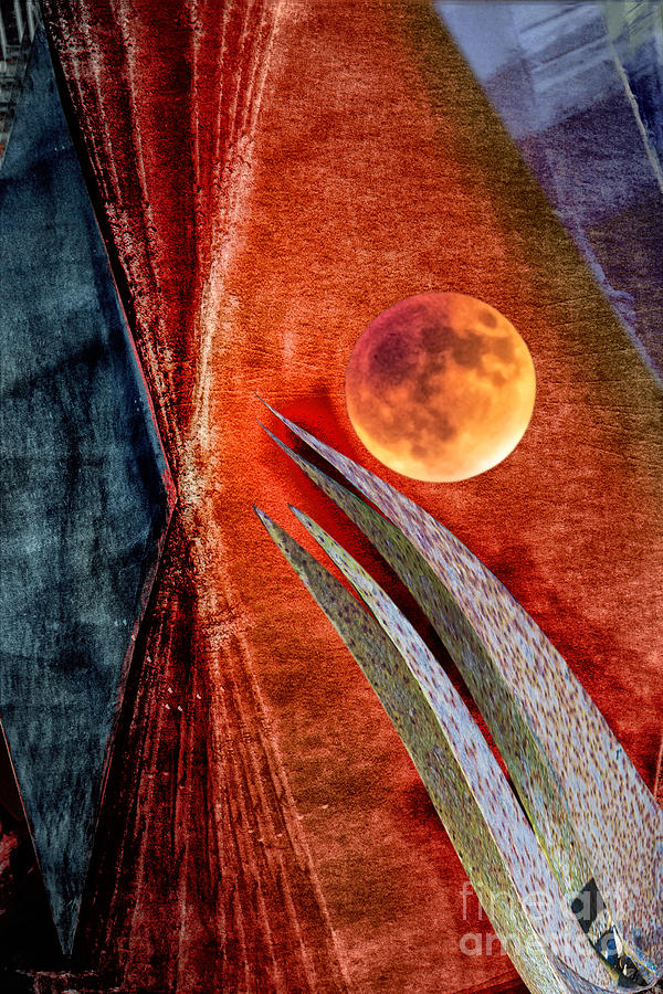 Abstract on Moon Digital Art by Georgianne Giese