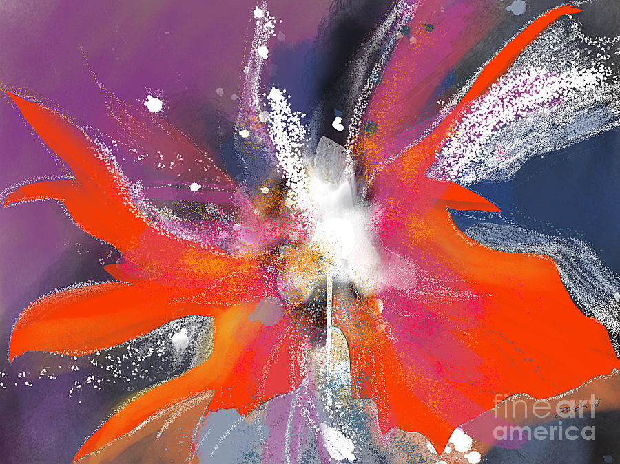 Abstract on paper Painting by Lidija Ivanek - SiLa