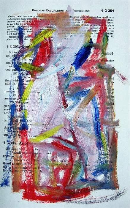 Abstract Painting - Abstract On Paper No. 35 by Michael Henderson Abstract Painting - Abstract On Paper No. 35 by Michael Henderson
